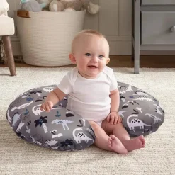 Boppy Almofada de alimentação e apoio infantil - dinossauros cinza Clearance
