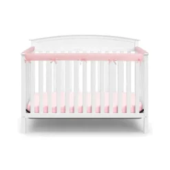American Baby Company American Baby - Capas laterais para grades de berço, rosa/branco Best