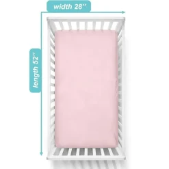 American Baby Company American Baby -100% Cotton Knit Jersey Fitted Crib Sheet, Pink Discount