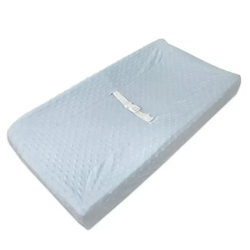american_baby__heavenly_s_SKUc84oSWDj_0.webp American Baby Company American Baby - Heavenly Soft Minky Dot com contorno para trocador, azul New