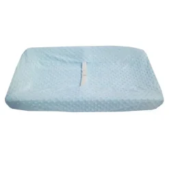 American Baby Company American Baby - Heavenly Soft Minky Dot com contorno para trocador, azul New