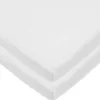 American Baby Company American Baby - Lençol de berço 15 x 33, 100% algodão natural, branco Best