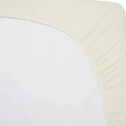American Baby Company American Baby - Lençol de berço justo 15 x 33, malha jersey 100% algodão natural, creme New