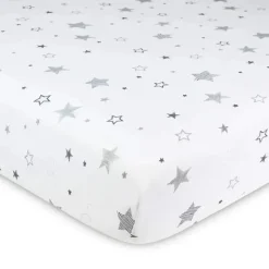 American Baby Company American Baby - Lençol de berço 100% algodão estampado, malha justa, Super Stars Best