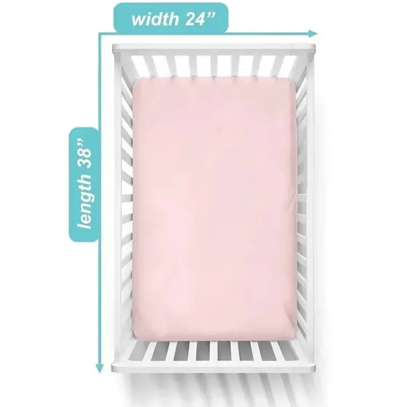 american_baby__mini_lenol_SKUUSZ23kAP_1.webp American Baby Company American Baby - Mini lençol de berço ajustado 24 x 38, lençol portátil de jérsei 100% algodão, rosa bebê Best