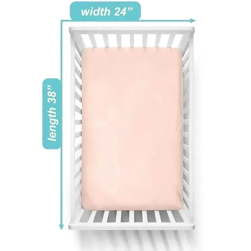 american_baby__mini_lenol_SKUlQjrracg_1.webp American Baby Company American Baby - Mini Lençol de Berço 24 x 38, Lençol Portátil 100% Algodão Jersey, Blush Discount