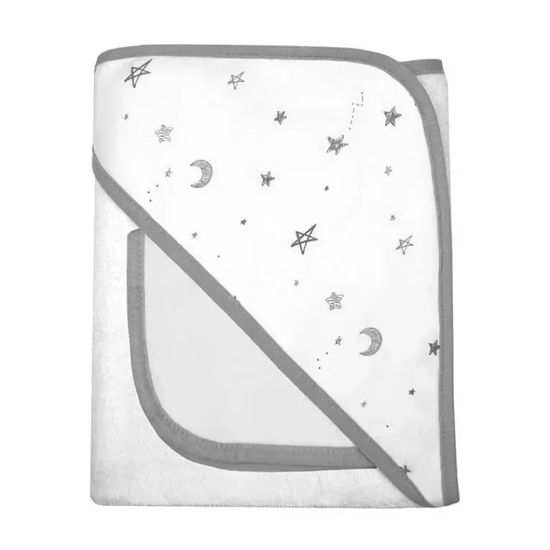 american_baby__toalha_org_SKUgGRJD43B_1.webp American Baby Company American Baby - toalha orgânica com capuz e toalhinha, estrelas cinzentas e lua Sale