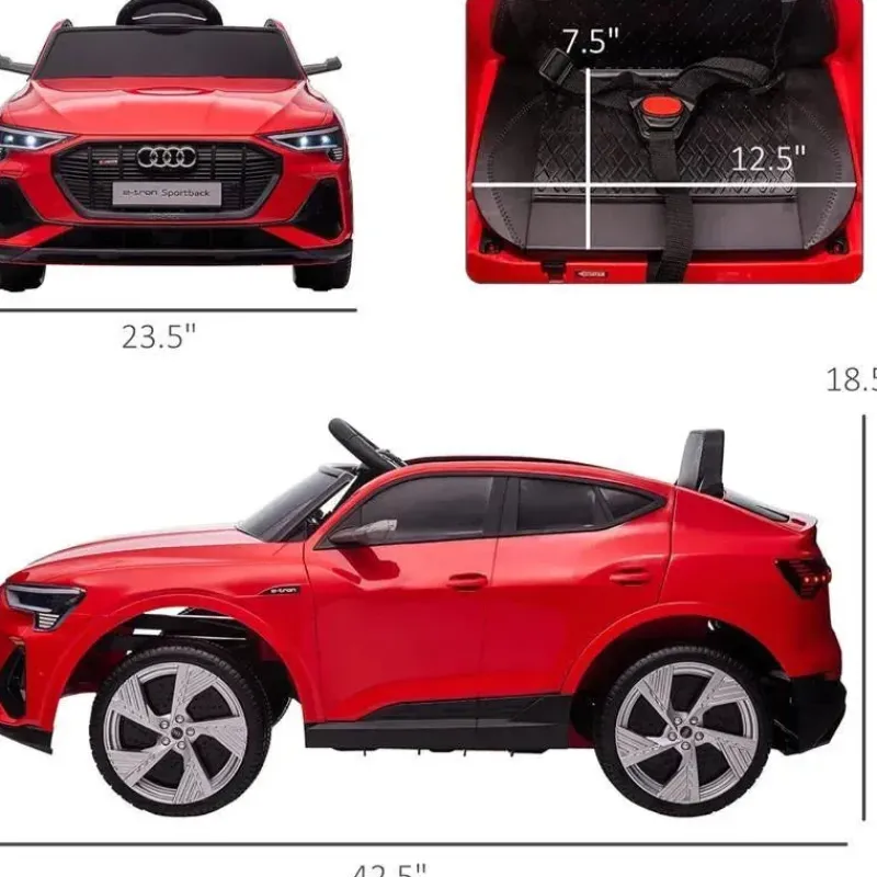 aosom__carro_audi_infanti_SKUMZBRDUFg_2.webp Tobbi Aosom - Carro Audi infantil movido a bateria em brinquedo com controle remoto, vermelho Sale