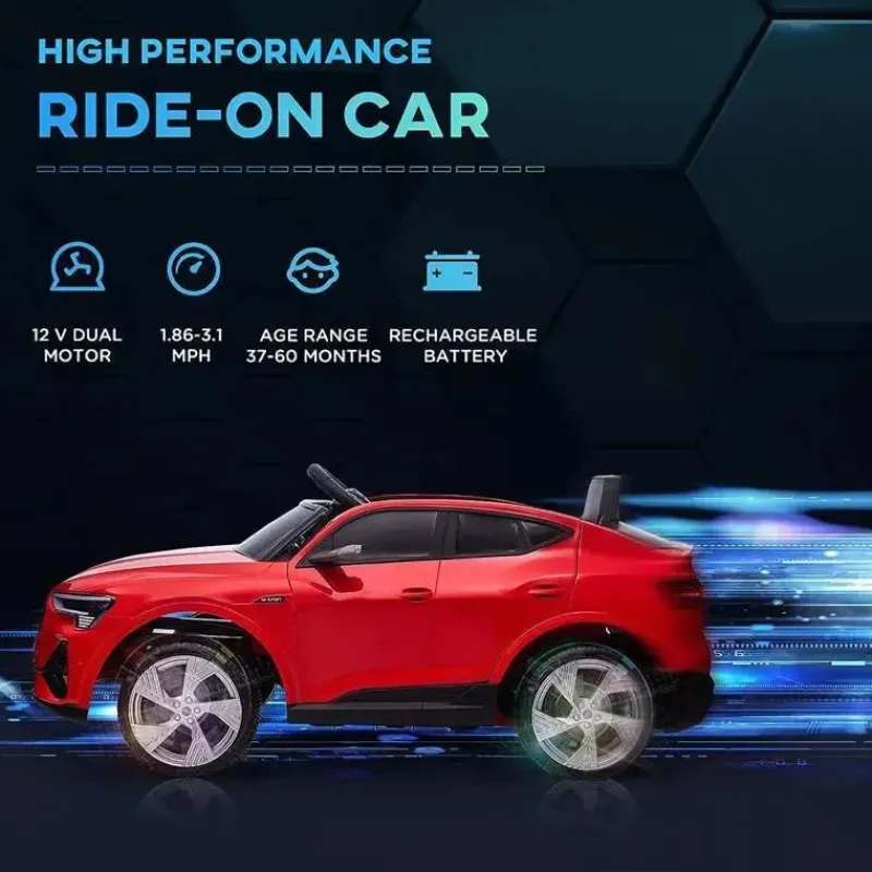 aosom__carro_audi_infanti_SKUMZBRDUFg_3.webp Tobbi Aosom - Carro Audi infantil movido a bateria em brinquedo com controle remoto, vermelho Sale