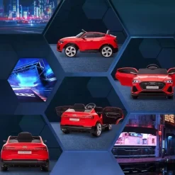 Tobbi Aosom - Carro Audi infantil movido a bateria em brinquedo com controle remoto, vermelho Sale