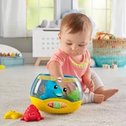 Fisher-Price Aquário para rir e aprender luzes mágicas New