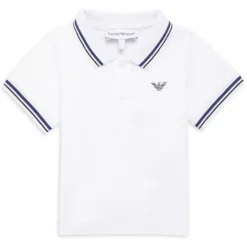 Armani Baby Armani - Baby Boy Essential Short Sleeve Polo, White Online