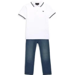 Armani Baby Armani - Baby Boy Essential Short Sleeve Polo, White Online