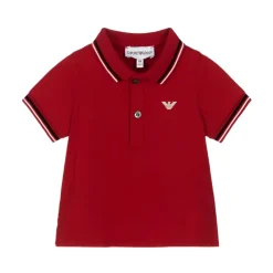 Armani Baby - Boy Essential Short Sleeve Polo, Red Outlet