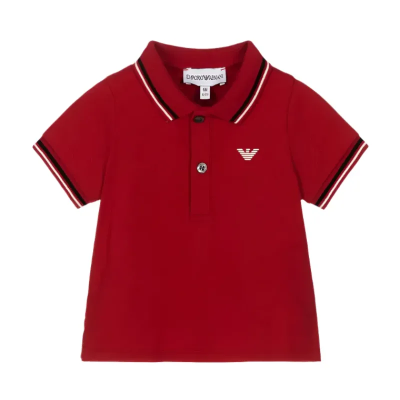 armani_baby__boy_essentia_SKU6oEslbFy_0.webp Armani Baby - Boy Essential Short Sleeve Polo, Red Outlet