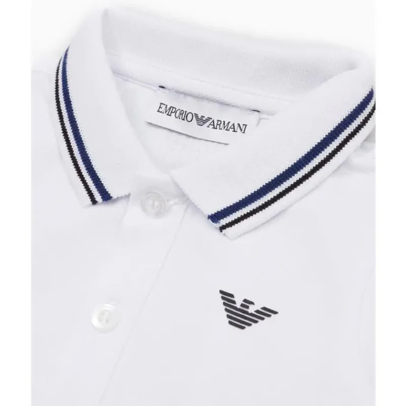 armani_baby__boy_essentia_SKULLQKT8Tt_2.webp Armani Baby - Boy Essential Short Sleeve Polo, White Fashion