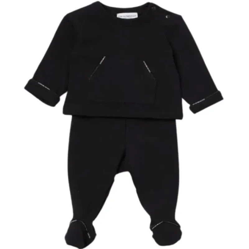 armani_baby__conjunto_de__SKUgXRBUuUX_0.webp Armani Baby - Conjunto de 2 peças de blusa e calcinha para menino recém-nascido, azul marinho Clearance