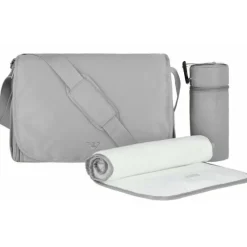 Armani Baby - Conjunto de bolsa múmia com placa de águia, cinza Fashion