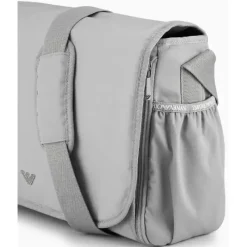 Armani Baby - Conjunto de bolsa múmia com placa de águia, cinza Fashion