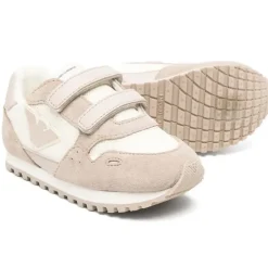 Armani Baby - Logo Patch Sneakers, Tan/Vanilla Clearance