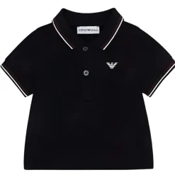 Armani Baby - Polo Essential de manga curta para menino, preto Clearance