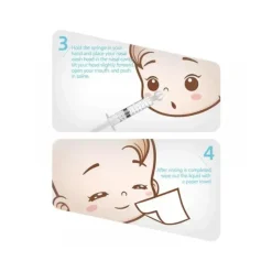 Ali Express Aspirador nasal com tubo de agulha sólido de silicone para bebê 2 peças 10 ml Hot