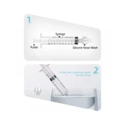 Ali Express Aspirador nasal com tubo de agulha sólido de silicone para bebê 2 peças 10 ml Hot