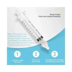 Ali Express Aspirador nasal com tubo de agulha sólido de silicone para bebê 2 peças 10 ml Hot