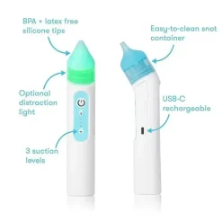 FridaBaby Aspirador Nasal Eletrônico , Nariz Elétrico Frida, Aspirador Nasal Recarregável USB Best