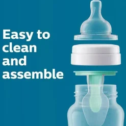 Philips Avent Avent - 1 unidade de mamadeira anti-cólica com ventilação sem ar, 4 onças, transparente New