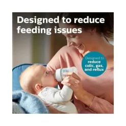 Philips Avent Avent - biberão anti-cólica com respiradouro sem ar conjunto para recém-nascidos com aconchego, azul Fashion