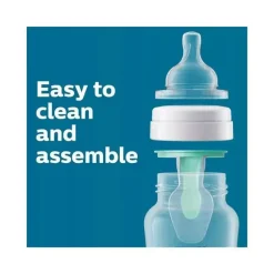 Philips Avent Avent - biberão anti-cólica com respiradouro sem ar conjunto para recém-nascidos com aconchego, azul Fashion