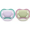 Philips Avent Avent - Chupeta 2Pk Ultra Air Fresco Lilás e Verde Pastel, 0/6M Hot