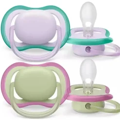 Philips Avent Avent - Chupeta 2Pk Ultra Air Fresco Lilás e Verde Pastel, 0/6M Hot