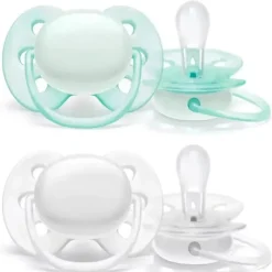 Philips Avent Avent - Chupeta Ultra Suave 2Pk Ártico Branco e Verde, 0/6M Outlet