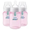 Philips Avent Avent - Garrafa anti-cólica de 3 unidades com ventilação sem ar, 9 onças, rosa Fashion