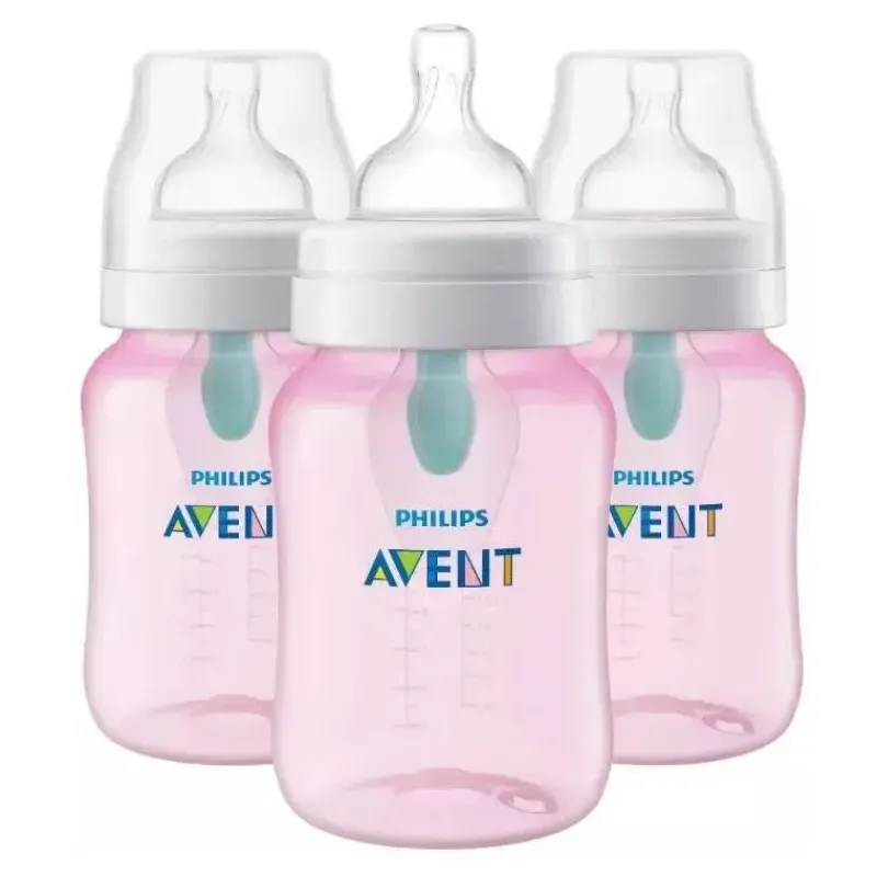 avent__garrafa_anticlica__SKUbFx6Fjd3_0.webp Philips Avent Avent - Garrafa anti-cólica de 3 unidades com ventilação sem ar, 9 onças, rosa Fashion