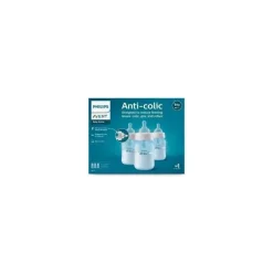 Philips Avent Avent - Garrafa anti-cólica de 3 unidades com ventilação sem ar, 9 onças, azul Online