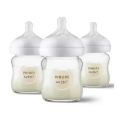 Philips Avent Avent - mamadeira de vidro natural de 3 unidades com bico de resposta natural, 4 onças Best