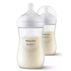 Philips Avent Avent - mamadeira natural 2 unidades com bico de resposta natural, transparente, 9 onças Online