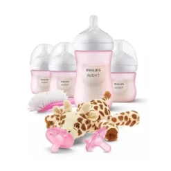 Philips Avent Avent - Mamadeira Natural Rosa Conjunto de Presentes para Bebês com Aconchego Clearance