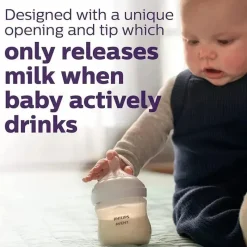 Philips Avent Avent - mamadeira natural 2 unidades com bico de resposta natural, transparente, 4 onças Sale