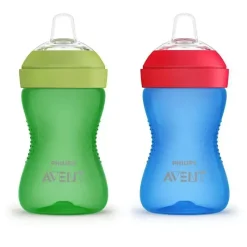 Philips Avent Avent - 2Pk My Grippy Spout Cup, Azul/Verde, 10oz Clearance