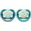 Philips Avent Avent - 2Pk Ultra Air Chupeta Noturna, Estrela Adormecida e Lua, 6/18M Outlet