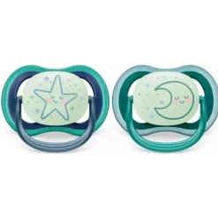 Philips Avent Avent - 2Pk Ultra Air Chupeta Noturna, Estrela Adormecida e Lua, 6/18M Outlet