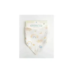 Little Unicorn Babador, arco-íris e gotas de chuva reversíveis de musselina Deluxe New
