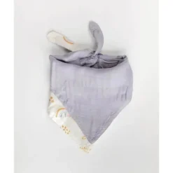 Little Unicorn Babador, arco-íris e gotas de chuva reversíveis de musselina Deluxe New