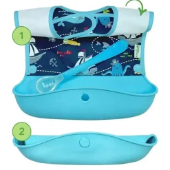 Iplay Babador de manga comprida I-Play bico verde Snap &amp; Go, campo de flores rosa, tamanho 6-18M Sale