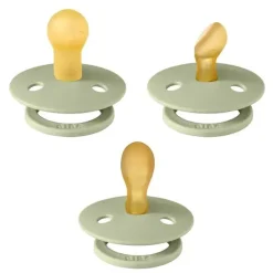 Bibs Babadores - chupetas de 0 a 6 meses, chupetas de 3 unidades, bico simétrico sem BPA, sálvia Best