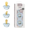 Bibs Babadores - chupetas de 0 a 6 meses, chupetas de 3 unidades, bico simétrico sem BPA, azul bebê Outlet